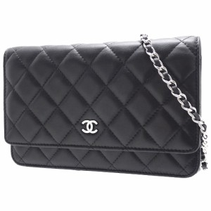 CHANEL(シャネル) マトラッセ ココマーク チェーンウォレット 長財布 ショルダーバッグ 肩掛け 斜め掛け ラムスキン ブラック黒 ボルドー