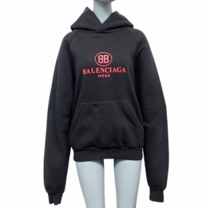 BALENCIAGA(バレンシアガ) BB Mode プルオーバーパーカー トップス アパレル ファッション 裏起毛 フーディー スウェット S コットン ポ