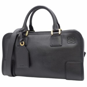 LOEWE(ロエベ) アマソナ 28 ハンドバッグ 2WAY ショルダー 肩掛け 斜め掛け ミニボストン カーフ ブラック黒 ゴールド金具 352.30.N03 レ