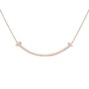 TIFFANY&Co.(ティファニー) ティファニーT スマイル ペンダント スモール ネックレス アクセサリー ジュエリー ペンダント K18 ピンクゴ