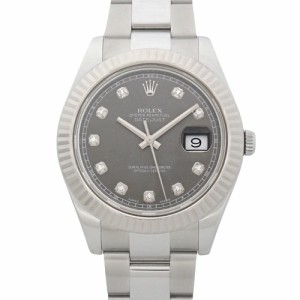 【保証書付】 ロレックス 116334G デイトジャスト 2 WG/SS ランダム番 自動巻き 腕時計 オイスターブレスレット 2014年1月購入 グレー シ