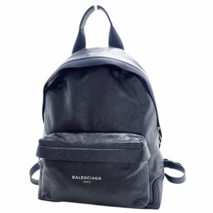 BALENCIAGA(バレンシアガ) エクスクルーシブライン リュック・バックパック リュックサック デイパック レザー ネイビー紺 シルバー金具 