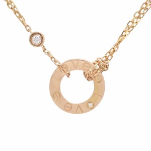 CARTIER(カルティエ) LOVEネックレス ダイヤモンド ネックレス アクセサリー ジュエリー ラブサークル K18 ピンクゴールド PG ピンクゴー