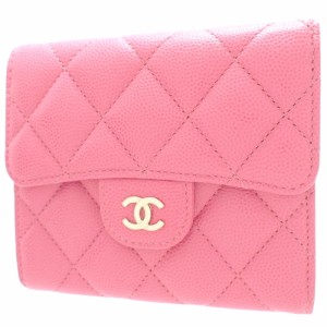 CHANEL(シャネル) マトラッセ クラシック スモール フラップ ウォレット コンパクト財布 ココマーク 三つ折り 3つ折り ミニウォレット キ