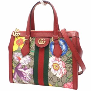 GUCCI(グッチ) オフィディア GGフローラ スモール トートバッグ ハンドバッグ 2WAY ショルダー 肩掛け 斜め掛け ウェブライン 花 フラワ