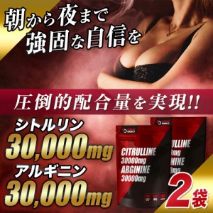 送料無料 シトルリン アルギニン シトルリン サプリ アルギニン 30000mg シトルリン30000mg 亜鉛 マカ 30日分 EX 2個セット