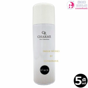 【５点セット】シャルム ヘアファンデーション ブラック 80g｜薄毛隠し ボリュームアップ CHARME