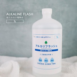 日本製 強アルカリ電解水 アルカリフラッシュ 1L (1000ml) pH13.1以上 強アルカリ水 アルカリ電解水 アルカリイオン水 掃除 掃除用 ペッ
