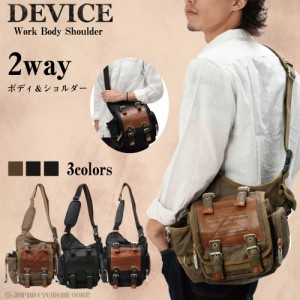 DEVICE ショルダーバッグ ボディバッグ 2way AHB17068 斜め掛けバッグ ミリタリー デバイス カジュアル メンズ オシャレ かっこいい ファ