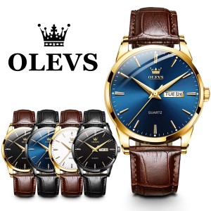 メンズ 腕時計 北欧デザイン ブランド OLEVS オレブス かっこいい おしゃれ デザインウォッチ ブラック ホワイト ネイビー ブラウン ゴー