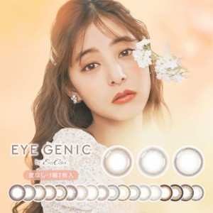 【度なし】アイジェニック by エバーカラー 新木優子(1箱2枚入り)( 送料無料 EYEGENIC by EverColor マンスリー 1ヶ月 長期装用 カラコン