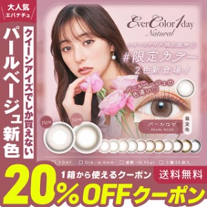 【クーポン利用で20%OFF！】EverColor1day NATURAL エバーカラーワンデーナチュラル (送料無料 カラコン カラーコンタクト 度あり 度入り