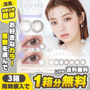 【クーポン利用で1箱分無料！】LARME ラルムシリコンハイドロゲル WモイストUV & ラルムモイスチャーUV 池田エライザ (1箱10枚入り)( 送