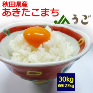 【送料無料】【玄米】【白米】【令和５年産】秋田県産　あきたこまち ３０kg 　お取り寄せ　30キロ お米　JAうご　羽後町