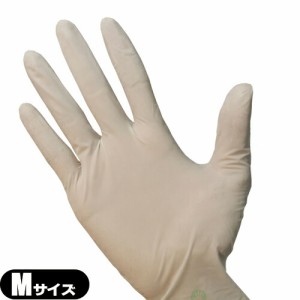 (ラテックスグローブ)ラテックスゴム手袋(LATEX GLOVE) ホワイト Mサイズ x1枚 (粉付き･粉なしから選択)