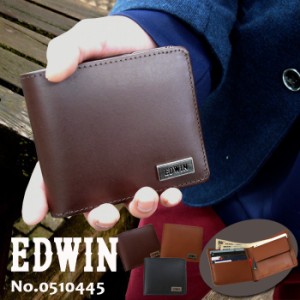 財布 EDWIN エドウィン 二つ折り財布 ボンデットレザー 送料無料 0510745 0510445 メンズ ウォレット レザー アンティーク ブラック チョ