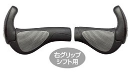 TOPEAK/ ERGON コンフォートグリップ GP2 L ロング/ショート ブラック/グレー 自転車用