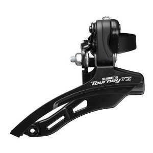 SHIMANO シマノ FD-TZ500 3×6/7S(フリクション) バンド28.6 ダウンスイング 上引 フロントディレーラー EFDTZ500DSTS6 自転車 送料無料 