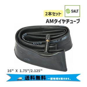 2本セット SALT ソルト AMタイヤチューブ 16 × 1.75/2.125 AV 米式 ブラック 16インチ チューブ 自転車 送料無料 一部地域は除く