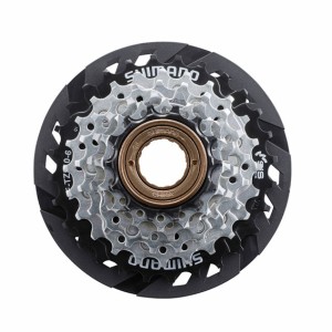 SHIMANO シマノ MF-TZ510-6 CP 6スピード 14-28T スポークプロテクター付 マルチプルフリーホイール MFTZ5106428CP 自転車 送料無料 一部