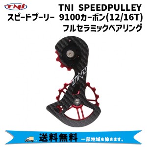 TNI ティーエヌアイ SPEEDプーリー 9100カーボン 12/16T フルセラミック 自転車 送料無料 一部地域は除く