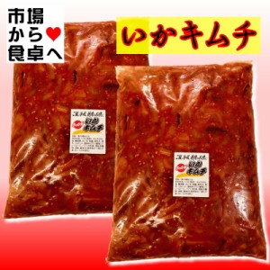 いかキムチ 業務用 2kg(1袋1kg)【 海鮮珍味/酒の肴 】ご飯、やっこ、焼き肉のお供に・辛さがクセになる【冷凍便】