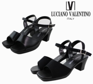 即納　送料無料 LUCIANO VALENTINO 3915 3905 サンダル レディース 22.0-25.0cm 靴 女性 オフィス ルチアーノ バレンチノ  黒 ブラック 