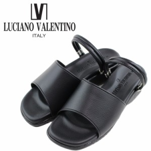 即納【送料無料】日本製 LUCIANO VALENTINO ITALY 2way ルチアーノ バレンチノ コンフォートサンダル レディース ストラップ 黒 厚底サン