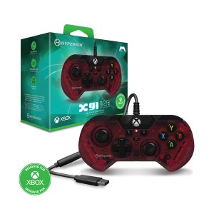 【新品】【XboxOneHD】X91 ICE 有線コントローラー Ruby Red[お取寄せ品]