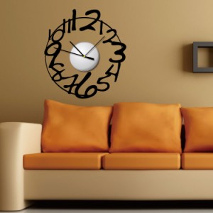 ウォールクロック ウォールステッカータイプ 自由自在に自分だけのオシャレな時計が作れる 時計 掛け時計 オリジナル DIY 数字 デザイン 