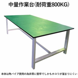 中量作業台 W1200xD1000xH740mm 耐荷重800kg 大型 事務机 DIY作業台 ワークテーブル 検品台 |倉庫 工場 病院 業務用品