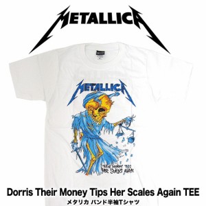 METALLICA メタリカ  BA-0001-WH Their Money Tips Her Scales Again TEE バンドTシャツ 送料無料 【メール便配送】