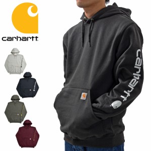 カーハート パーカー メンズ ブランド Carhartt 袖ロゴ スリーブロゴ プリント プルオーバー K288 大きいサイズ USモデル 裏起毛 送料無