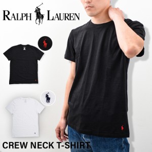 ラルフローレン Tシャツ メンズ 半袖 ブランド POLO RALPH LAUREN RL65 丸首 無地 黒 白 ポニー ロゴ 刺繍 綿100% 送料無料