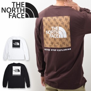 ノースフェイス ロンT 長袖Tシャツ メンズ THE NORTH FACE バックプリント ロゴ NF0A811N クルーネック ボックスロゴ NSE