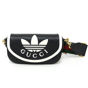 アディダス × グッチ adidas x Gucci コラボ ミニショルダーバッグ 727791 ブラック ゴールド金具 未使用品