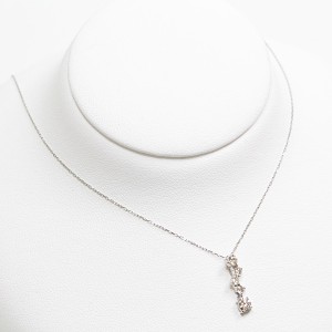 プラチナ ブラウンダイヤモンド デザインネックレス 40cm Pt850/900/ダイヤモンド(0.30ct)  仕上げ済 中古