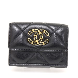 廉売 - Mina様 CHANEL 19 マトラッセ 3つ折り財布 - アウトレット 激安