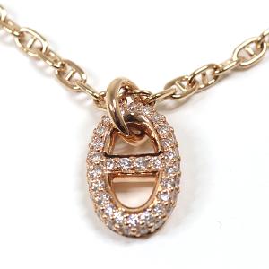 エルメス HERMES ペンダント ファランドール PM ピンクゴールド ダイヤモンド 0.45ct トグルクラスプ【中古】
