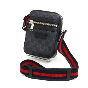 GUCCI グッチ GG ブラック メッセンジャー バッグ ショルダーバッグ クロスボディ 598103 シルバー金具 未使用品