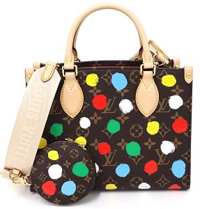 ルイヴィトン LOUIS VUITTON LV×YK オンザゴーPM モノグラム ドット 草間彌生 2WAY バッグ M46380 マルチカラー 未使用品