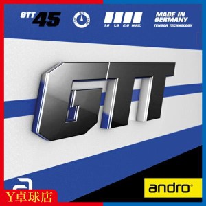 最安値挑戦中！ネコポス可 アンドロ(andro) GTT45 卓球ラケット用 裏ソフトラバー レッド/ブラック/ブルー/ピンク [M便 1/4]