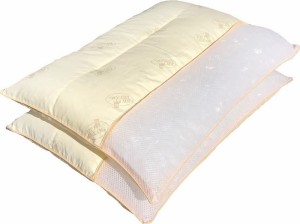 ２個セット ３層型 やわらかめ ソフトパイプ枕 中材 約８００ｇ 約 ３５×５０ ｃｍ ベージュ 【 高さ調整可能 】 【 国内加工 】 【 パ