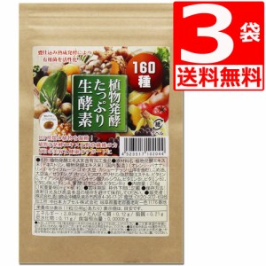 植物酵素たっぷり 生酵素160種 60粒×3袋(合計約3か月分) [送料無料]