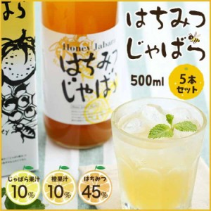 はちみつじゃばら500ml×5本セット 北山村 公式 ジュース 柑橘 邪払