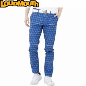 Loudmouth ラウドマウス テーパード ロングパンツ ネイビー  762302-997　ゴルフボール柄　【メンズ/ゴルフウェア】