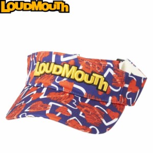 Loudmouth ラウドマウス サンバイザー 772901-336　Scribble Hearts Navy スクリブルハーツネイビー 【ユニセックス/ゴルフウェア】