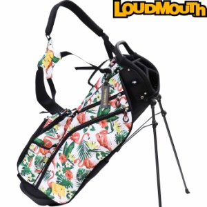 LOUDMOUTH ラウドマウス　LM-CB0010　8.5型 スタンドキャディバッグ　Flamingo Bay White（120） フラミンゴ柄　軽量モデル