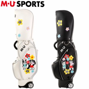 M・U SPORTS　MUスポーツ　703Q1112 MUエレガントアップリケ刺繍 キャディバッグ ローリングソール