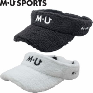 【特別価格】【郵便発送可】M・U SPORTS　MUスポーツ レディース　ボアサンバイザー 801H8760　【防寒/保温/ゴルフウェア/女性用】